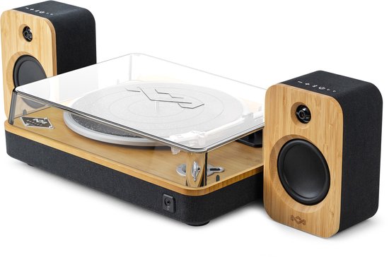 House of Marley Stir It Up BT en Get Together duo Platenspeler met Speakers en Stofkap - Platenspeler Bluetooth - Vinyl - Anti Skating - Ingebouwde Voorversterker - FSC goedgekeurd Bamboe hout- Inclusief Stofkap