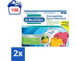 2 x Dr.Beckmann - Vlekkenverwijderaar - Ossengalzeep Met Aloë Vera - Witte en Gekleurde Was - 100g - Vlekkenverwijderaar - Vlekken Uit Kleding - Tapijt Schoonmaken - Meubels Schoonmaken - Aloë Vera