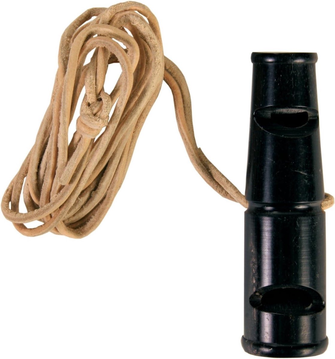 Buffelhoornfluitje 6 cm tweekleurig: fluit- en trilltoon (ideaal voor training en jacht)
