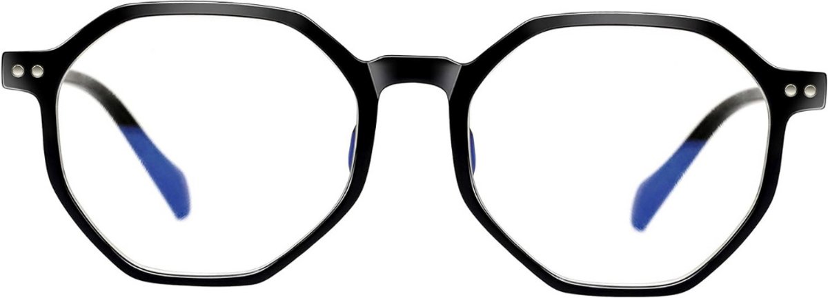 Blauw licht bril zonder sterkte - Blauw Licht Bril - Computerbril - Blue Light Glasses - Blauw Licht Filter Bril - Beeldschermbril - Met Brillendoekje - Unisex - Transparant - Game bril - Bril tegen vermoeide ogen - Bril computer/tv schermen
