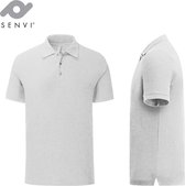 Senvi Getailleerde Polo zacht aanvoelend Kleur sport grijs Maat 3XL