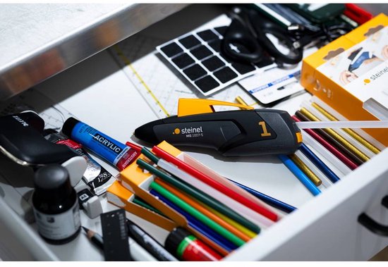 Steinel Mobileglue 1007-S R Stylo à colle sans fil + chargeur, + câble de charge, + témoin d'état de charge, mode Éco 7