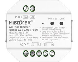Miboxer AC triac dimmer zigbee 3.0 + 2.4G + Push TRI-C1ZR