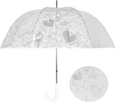 Paraplu Transparant – Elegante Bruiloft Koepelparaplu voor Dames – Windproof en Stevig – Ø98cm – Perfect als Trouwcadeau