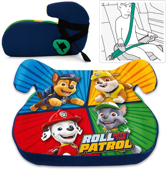 Paw Patrol AUTOSTOEL, zitje MET RIEMEN, autostoel voor jongen 15-36 kg, 125-150 cm