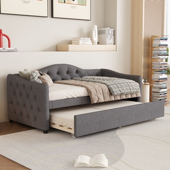 Gotagee Het slaapbank dagbed 90x200 cm dagbed met uittrekbaar bed eenpersoonsbed logeerbed