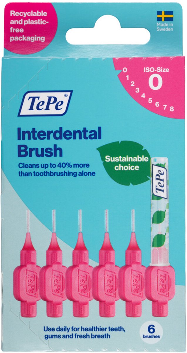 TePe Interdentale Ragers Original 0,4 mm Roze - 6 x 6 stuks - Voordeelverpakking