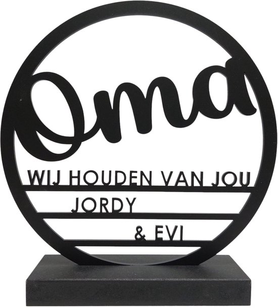 76%ANDERS Gepersonaliseerd Oma bord - 100% recycled