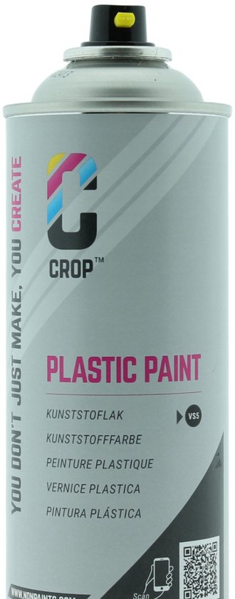 Peinture Plastique CROP NOIR MAT bombe aérosol 400ml
