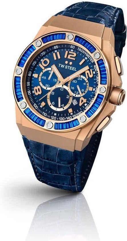 TW Steel CEO Tech Kelly Rowland CE4007- Horloge – 44 mm – Blauw