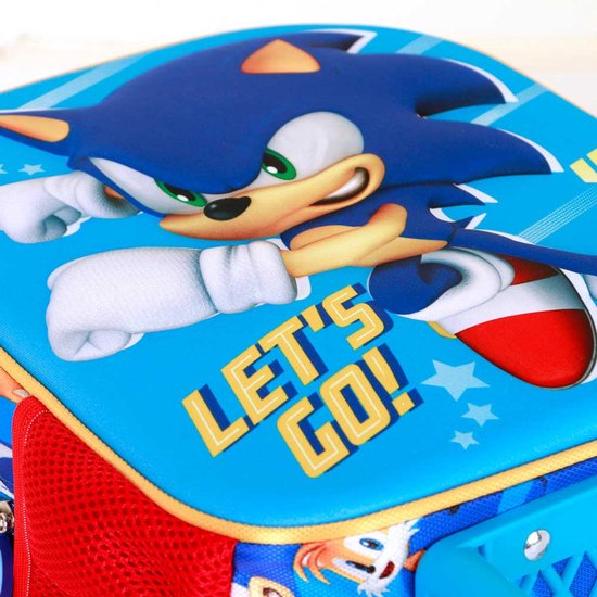 Sonic The Hedgehog Jongens Rugzak | Kids Navy Camo School Rugzak Etui