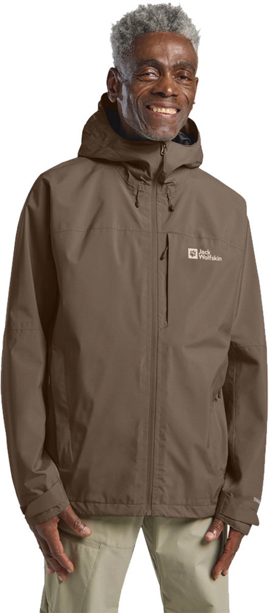Jack Wolfskin Tempest 2L Regenjas Heren Cold Coffee