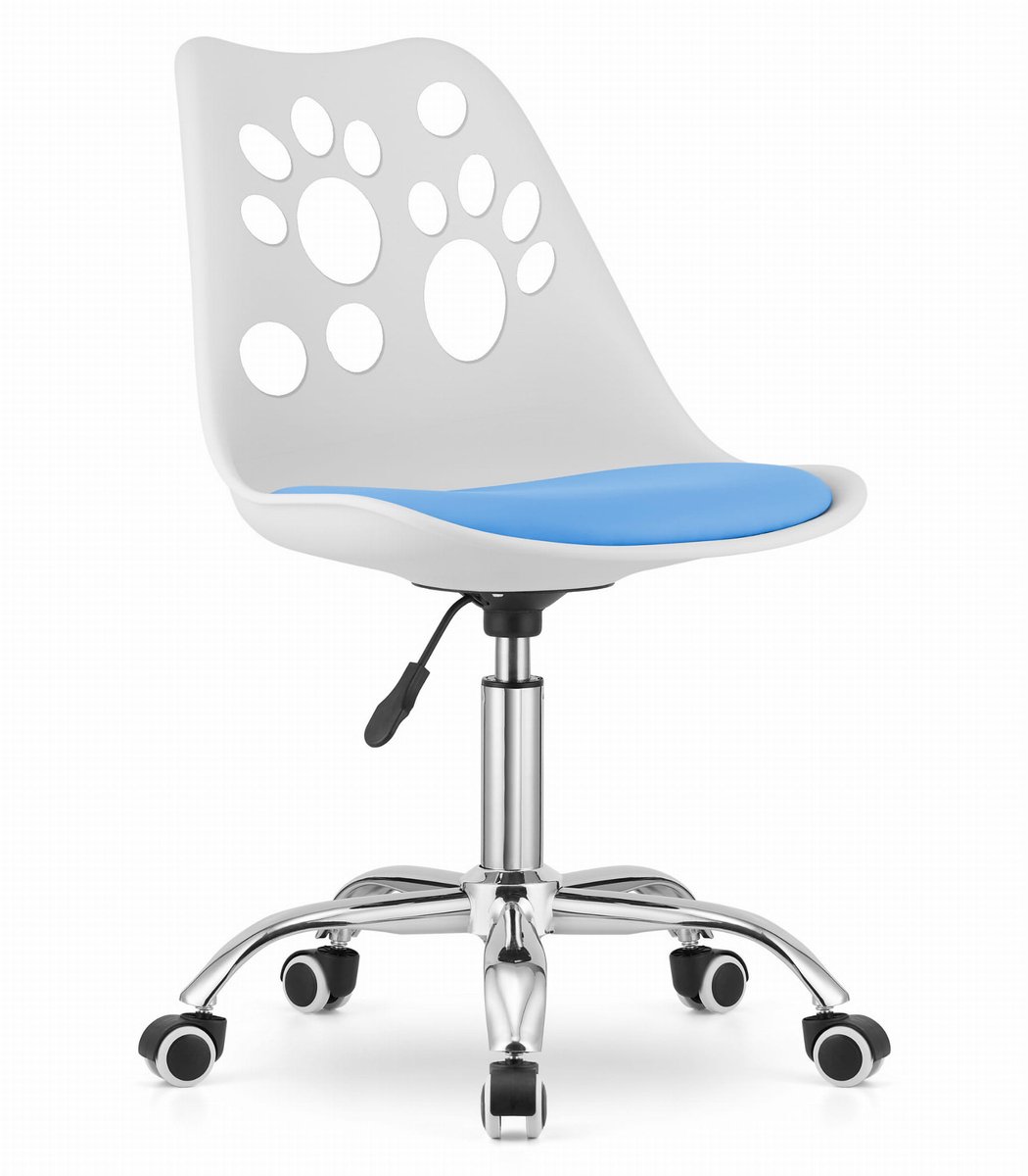 RENO draaistoel - wit en blauw