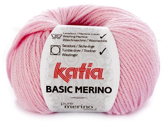Katia Basic Merino - 25 roze - Wol/Acryl Garen