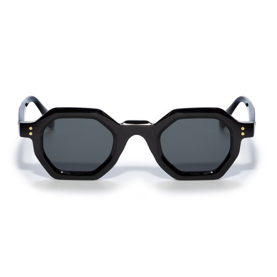 Zonnebril ronde hoeken - Zonnebrillen - Festival bril - Rave bril - Glasses - Dik montuur - Zwart van Merkloos — afbeelding 2