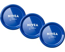 NIVEA Crème Pot - Voor Gezicht, Handen en Lichaam - 48H Hydratatie - Bodycrème Alle Huidtypes - Voordeelverpakking - 3 x 200 ml