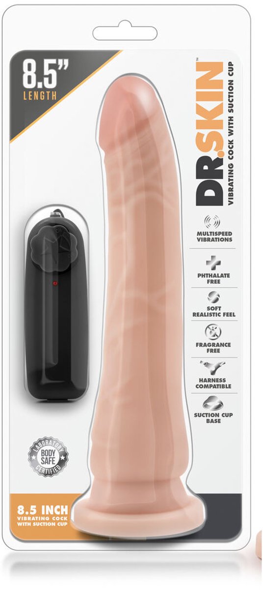 Goedkoopste Dr. Skin - Vibrator Met Zuignap 21 cm - Vanilla