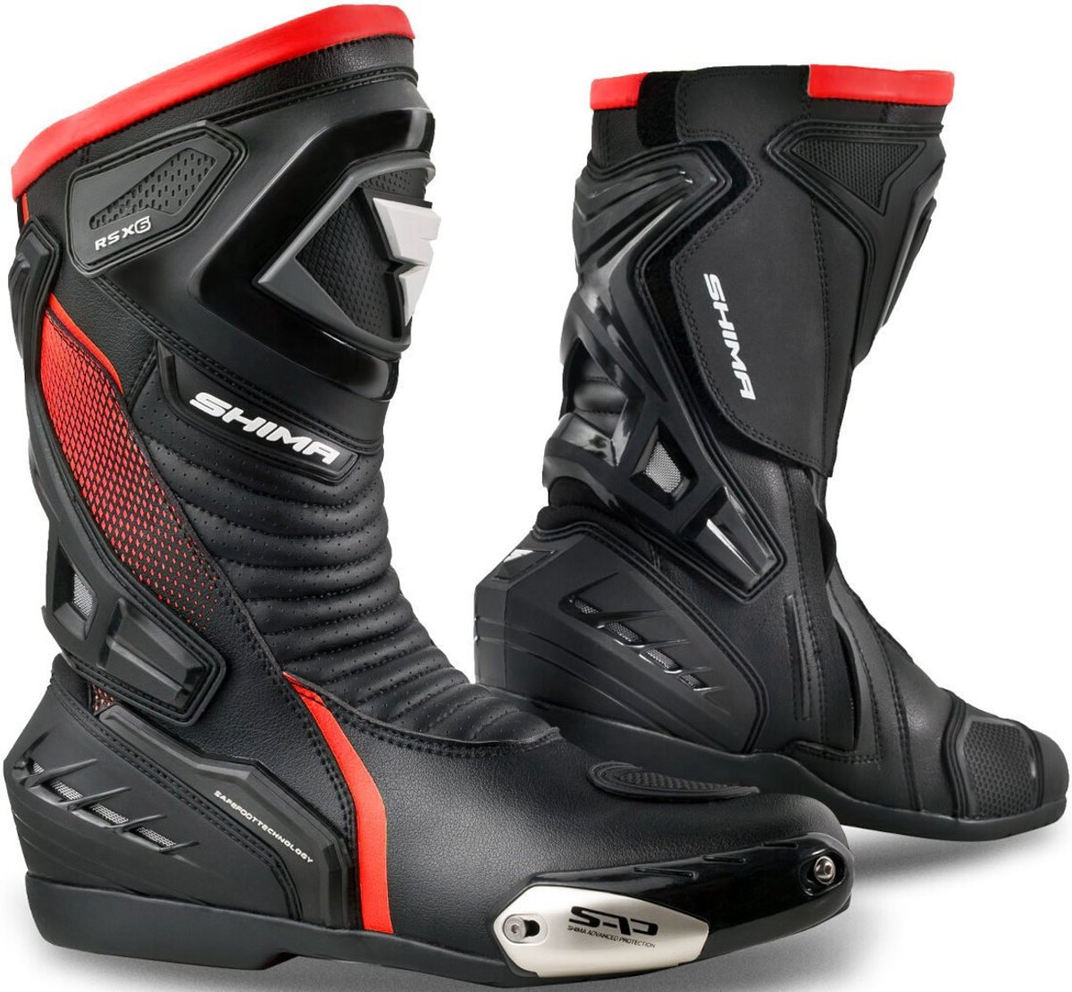 SHIMA RSX-6 Zwart Rood Motorlaarzen - Laars