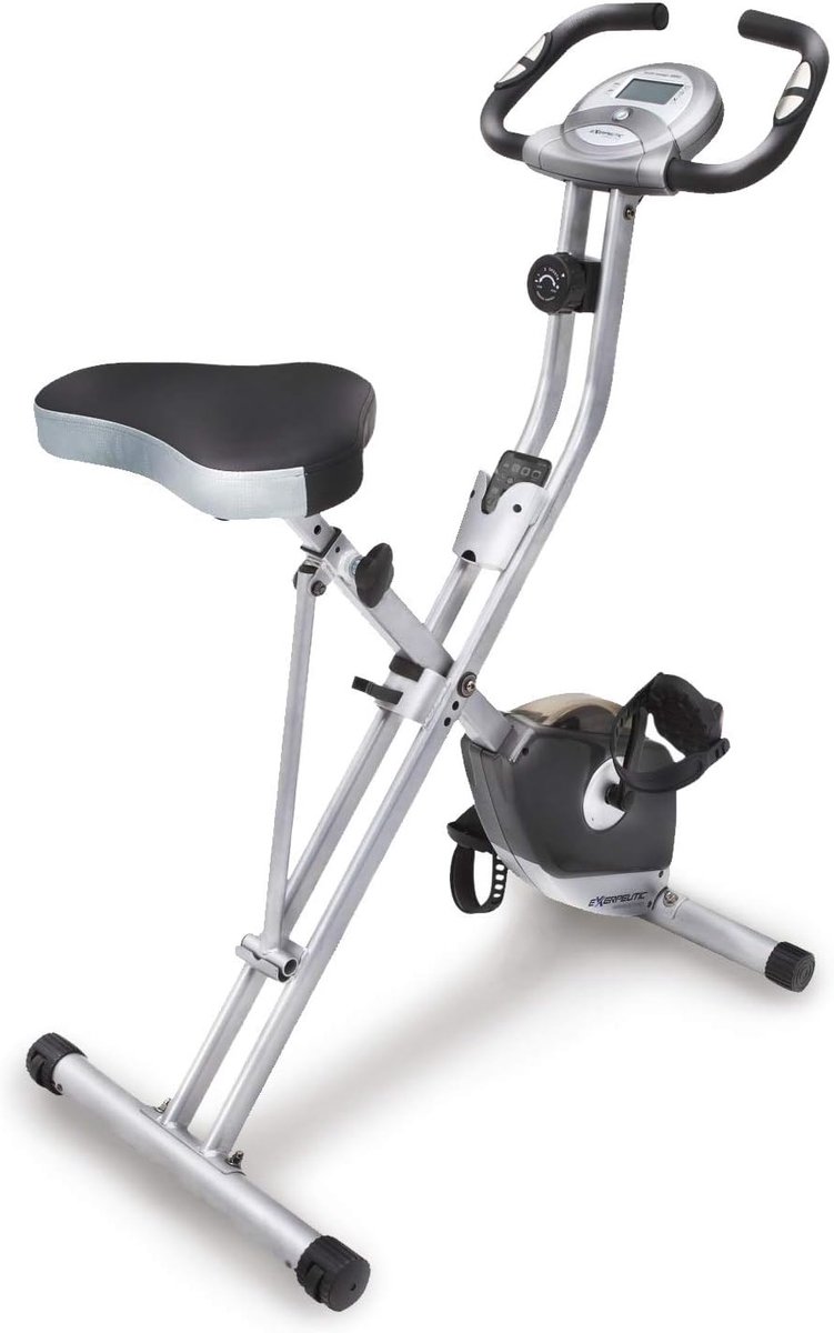 Inklapbare hometrainer met magneetremsysteem en handhartslagmeting