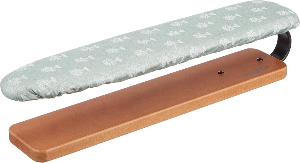 Strijkplank met Massief Houten Basis en Gevoerde Metalen Bekleding - Ideaal voor Mouwen