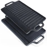 Grillplaat Inductie - Bakplaat - Gietijzer - Zwart
