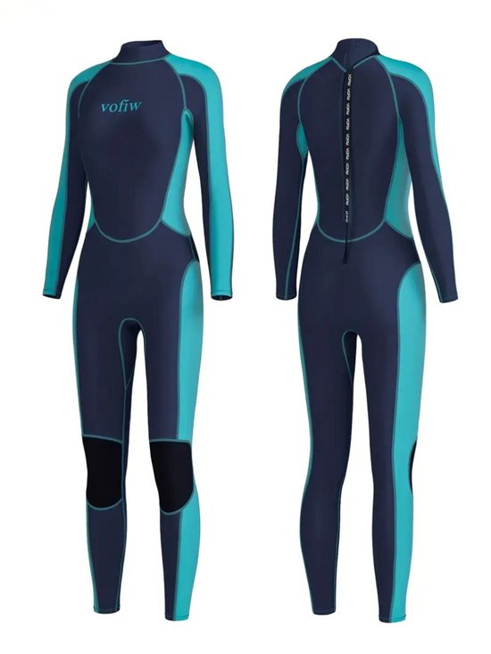 Wetsuit OWS 500 dames Long Jane 2/2 neopreen zwart