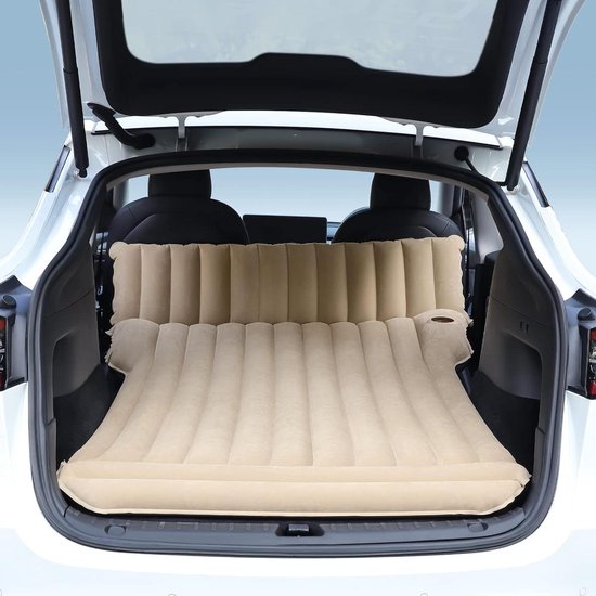 Multifunctionele Opblaasbare Auto Matras, Auto Inflatie Bed, Reis Luchtbed Camping Auto Achterbank, Extra Matras, Met Veiligheidsgordels, 2 Kussens, Luchtpomp Voor Kinderen