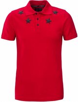 Conflict Polo Metal Stars Red