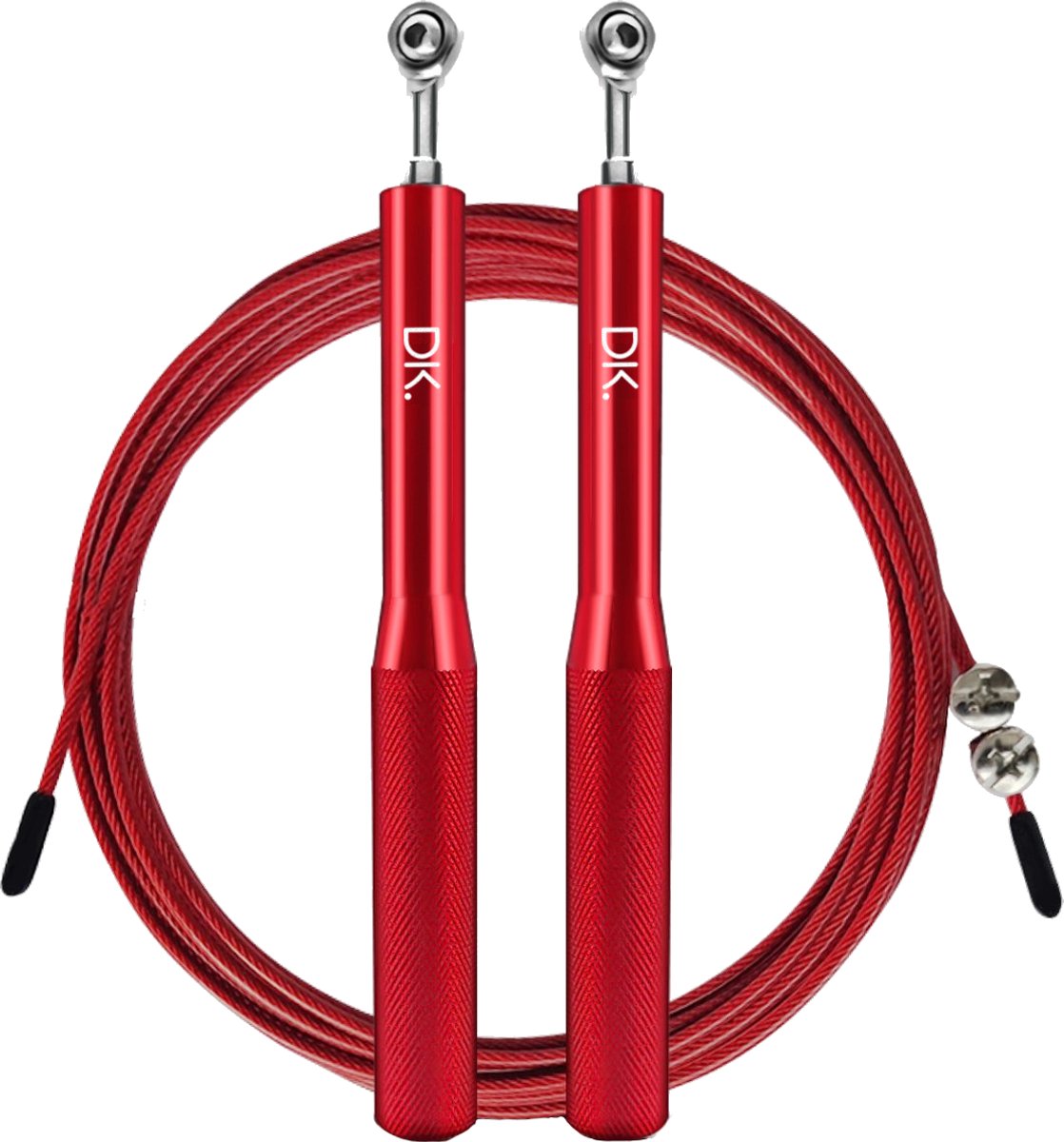 DK.® Professioneel Sport Springtouw - Crossfit Speedrope - Jump Rope - voor Volwassenen en Kinderen - Verstelbaar - Rood