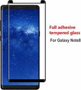 Samsung Galaxy Note 8 Full Glue Screenprotector Adhesive Cover tempered glass Zwart
