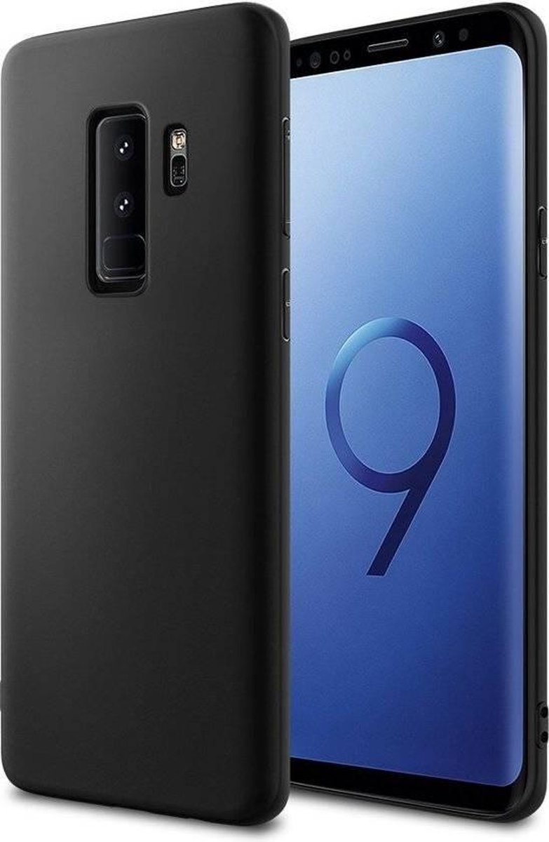 Samsung Galaxy S9+ Plus Case Zwart TPU Hoesje Matte Finish Slim Profile