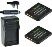 ChiliPower 2 x NP-50 accu's voor Fujifilm - Charger Kit + car-charger - UK version
