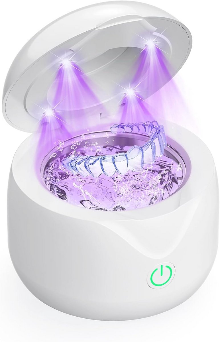 Ultrasoon Reinigingsapparaat 200 ml – Draagbaar Ultrasoon Bad voor Tanden, Sieraden en Tandheelkundige Gereedschappen