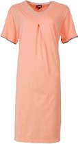 Medaillon Dames Nachthemd - 100% Katoen - Oranje - Maat L