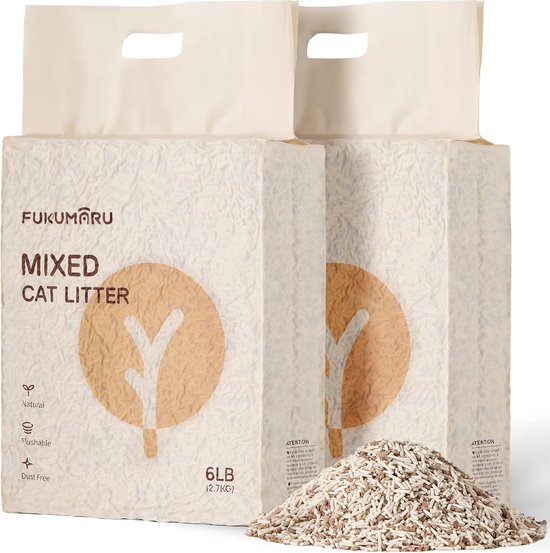 Kattenbakvulling 10.8 Kg - Klontvormend Kattengrit - Gemengde Maïskorrels - Stofvrij
