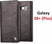 Xundd Portemnnee Hoesje soft skin leather case met pasjes voor Samsung Galaxy S8+ (Plus) Zwart