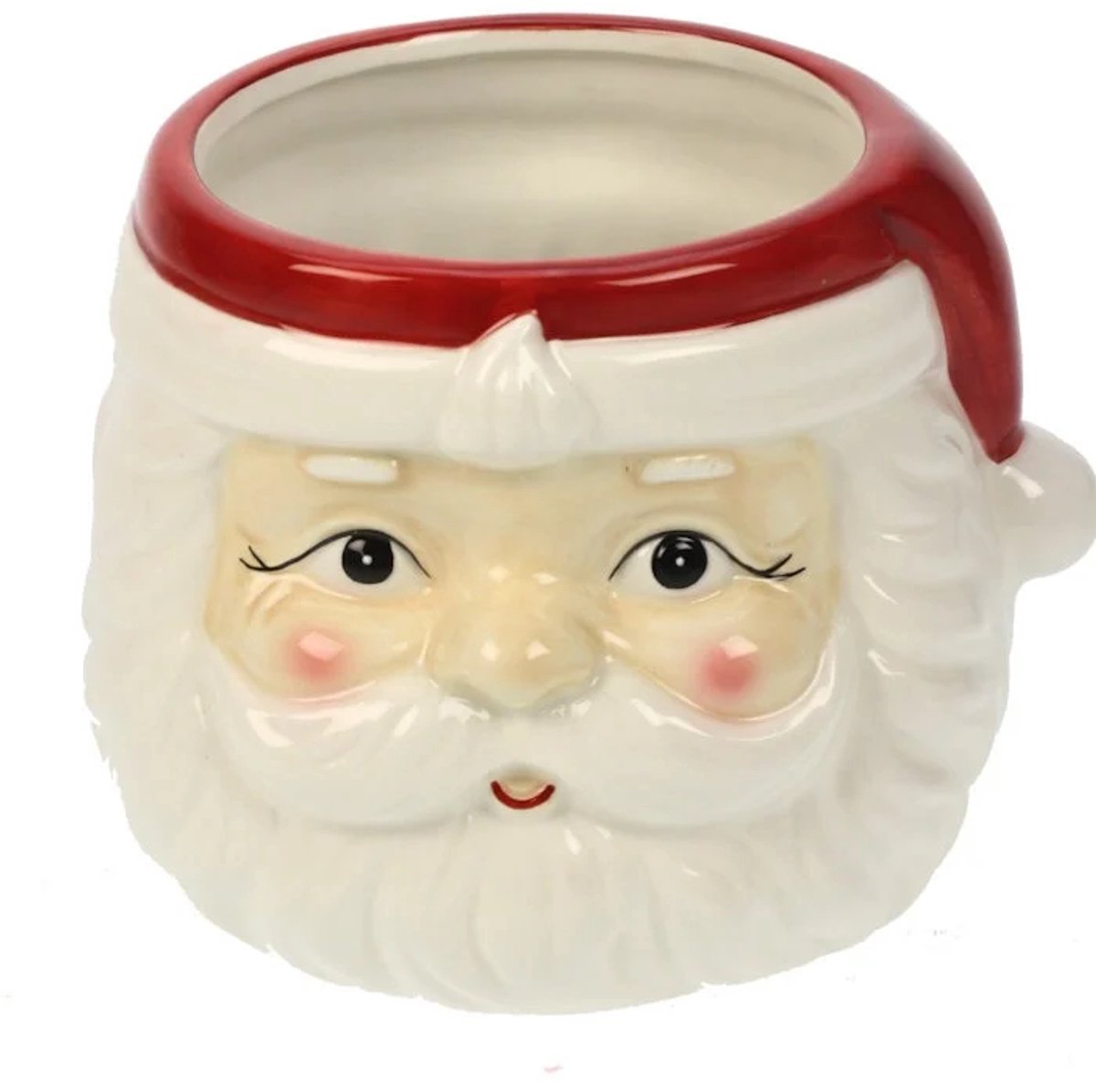 Pot Kerstman keramiek 14,5x13x12,5cm