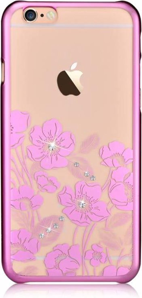 Devia Roze Crystal Rococo PC Transparant Back Cover Hoesje iPhone 6 / 6S Plus