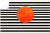 Zon, Minimalisme, Strepen, Oranje, zwart, wit, beige, rood