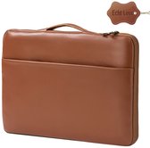 Lopoleis® Leren Laptoptas 14 inch – Bruin – Luxe Laptophoes – Laptop sleeve – Geschikt voor Macbook Air & Pro 13 inch & 14 inch – Echt leer