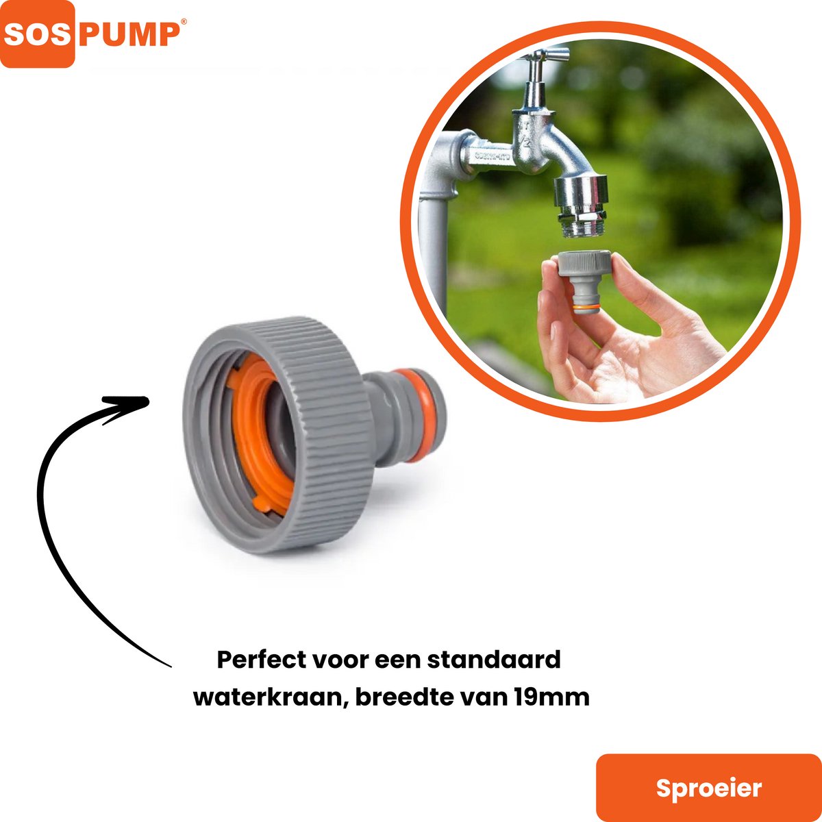 SOS PUMP ® Tuinslang 25 m Set – Flexibel & Anti-Knik – Inclusief Sproeibroes & Koppelingen – Gardena – Tuinbewatering – Reiniging – foto 7