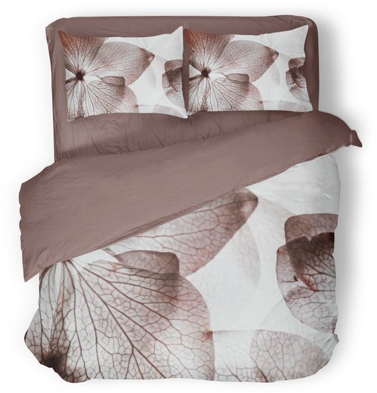 Snurk Twirre Chocolate Dekbedovertrek 260x200/220 (lits-jumeaux XL) met rits - Bedderie de Boer