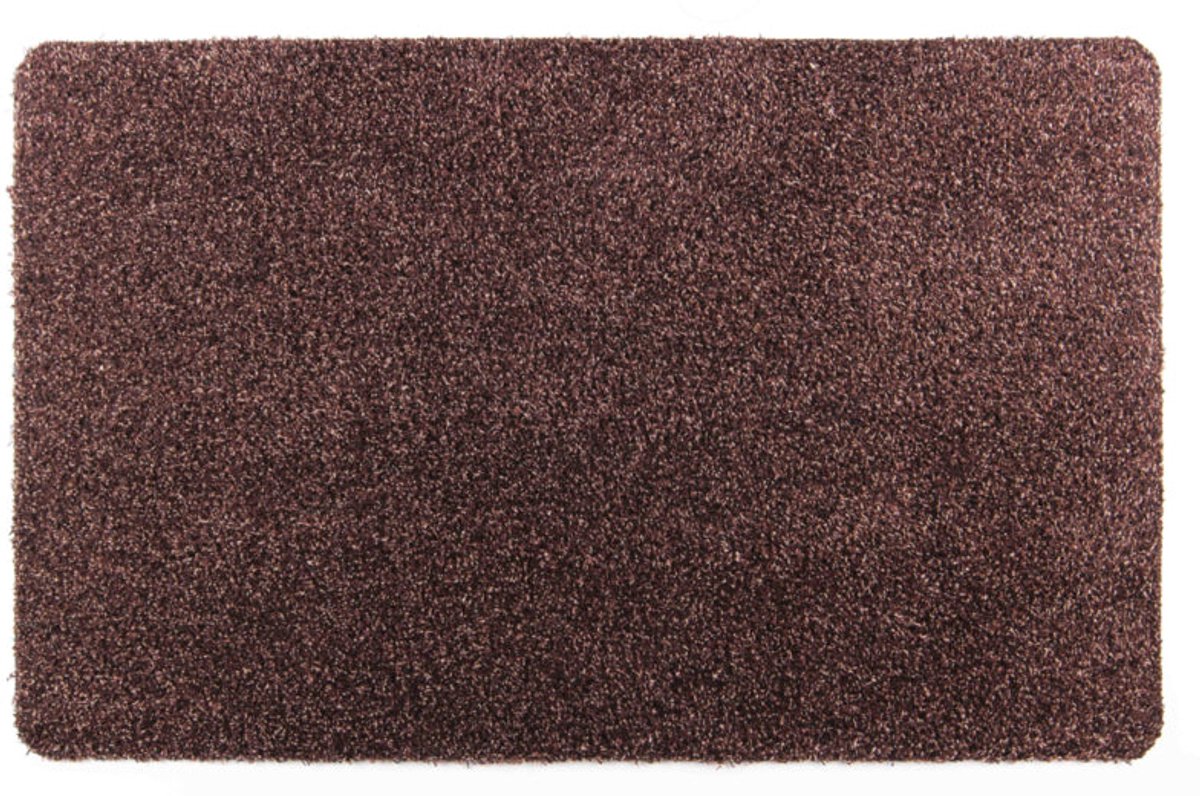 Droogloopmat mokka 50x80cm - 9mm - Premium anti-slip deurmat - Wasbaar en droger - Deurmat binnen
