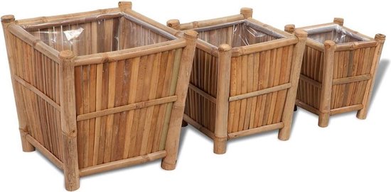 Plantenpot kopen? Check hier welke je plant exact nodig heeft 20 3x Houten Plantenbakken - verhoogd - bamboe