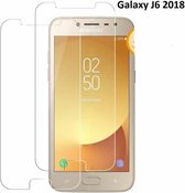 2 Stuks Geschikt voor Samsung Galaxy J6 (2018) Tempered glass /Beschermglas Screenprotector