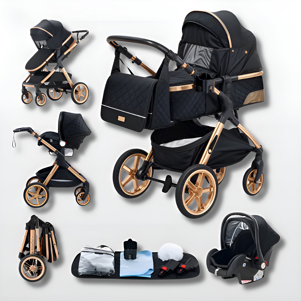 Kinderwagen 3-in-1 met Autostoel - Kinderwagen - €194,95