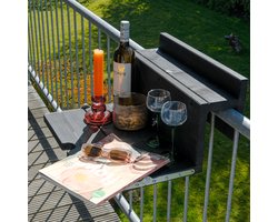 GoudmetHout Balkontafel Hangend & Inklapbaar