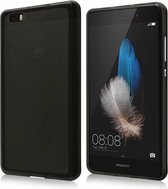 Huawei P8 Lite TPU back case cover Hoesje Zwart