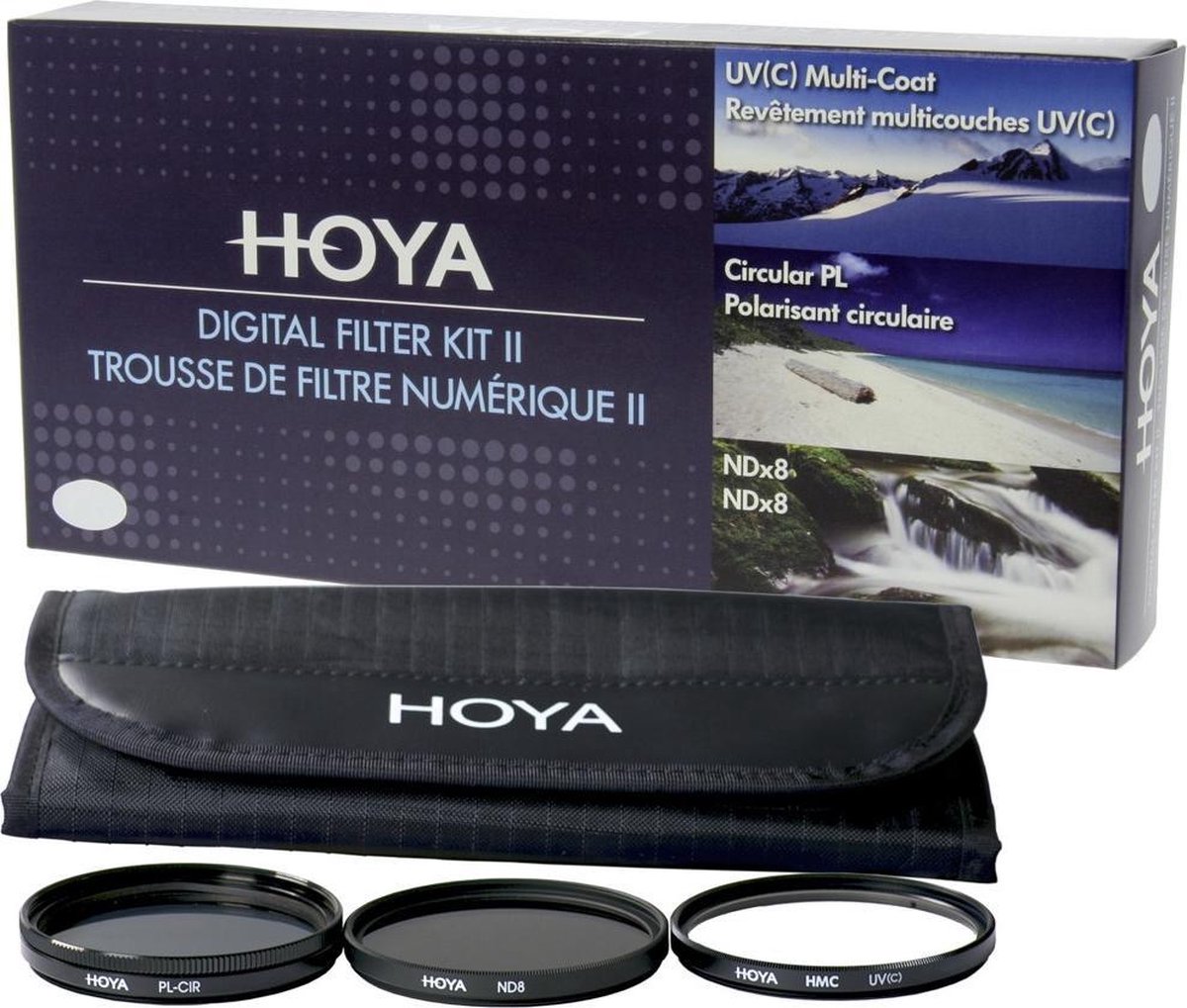 Hoya Digital Filter Kit II 49mm - UV, Polarisatie en NDX8 filter - Hoya