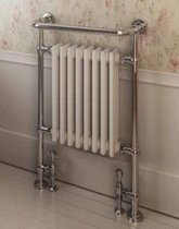 Eastbrook Isbourne traditionele radiator met handdoekhanger 940 x 600 chroom